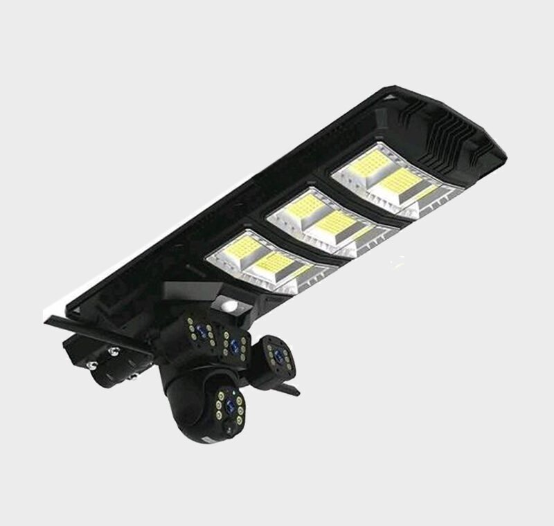 Lampadaire Solaire 2 en 1 avec Caméra de Surveillance